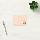 Sparkling Cat Paw Print - Orange Post-it Klebezettel (Büro)