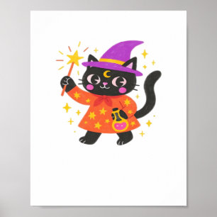 Sparkling Celestial Kitty Hexe Classic T - Shirt Poster