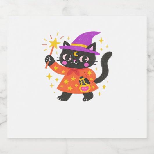 Sparkling Celestial Kitty Hexe Classic T - Shirt Schaumweinetikett (Einzelnes Label)