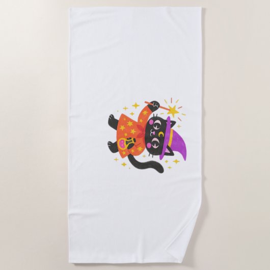 Sparkling Celestial Kitty Hexe Classic T - Shirt Strandtuch (Vorderseite)