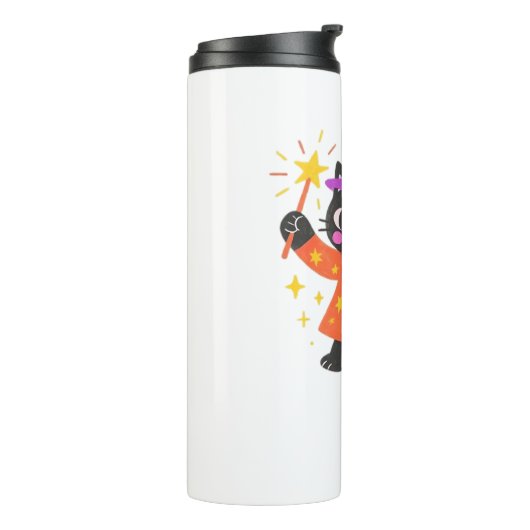 Sparkling Celestial Kitty Hexe Classic T - Shirt Thermosbecher (Nach links gedreht)