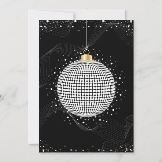 Sparkling Christmas Bauble Einladung (Vorderseite)