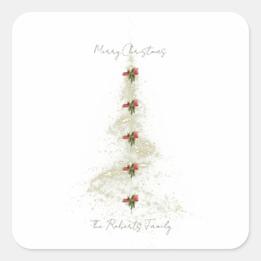 Sparkling Christmas Tree gift stickers (Vorderseite)
