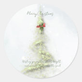 Sparkling Christmas Tree round stickers  (Vorderseite)
