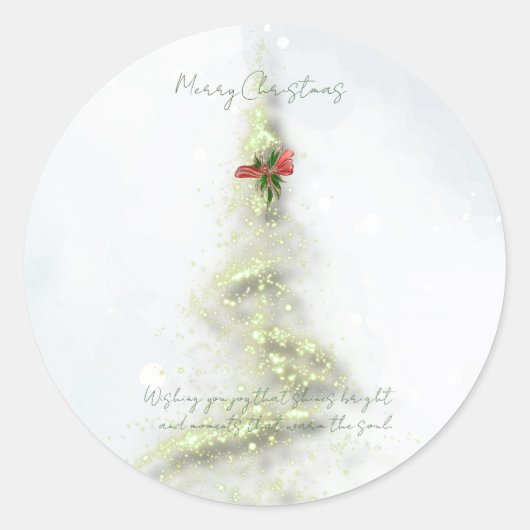 Sparkling Christmas Tree round stickers (Vorderseite)