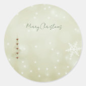 Sparkling Christmas tree round stickers  (Vorderseite)