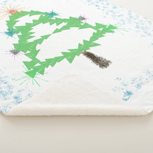 Sparkling Christmas Tree Sherpa Blanket Sherpadecke (3/4)