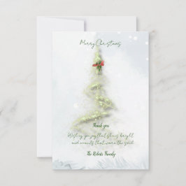 Sparkling Christmas Tree thank you card Dankeskarte
