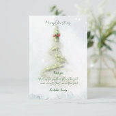 Sparkling Christmas Tree thank you card Dankeskarte (Stehend Vorderseite)