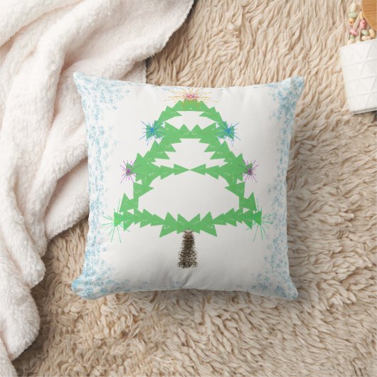 Sparkling Christmas Tree Throw Cushion Kissen (Decke)