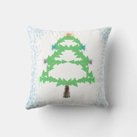 Sparkling Christmas Tree Throw Cushion Kissen (Rückseite)