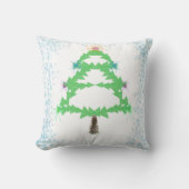 Sparkling Christmas Tree Throw Cushion Kissen (Vorderseite)