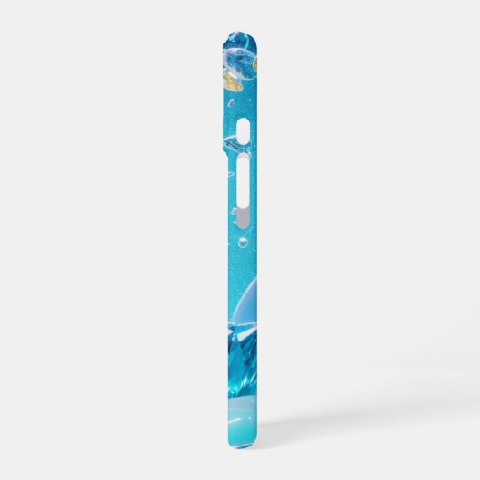 Sparkling Crystal Hearts and Bubbles Phone Case iPhone 16 Hülle (Linke Seite)