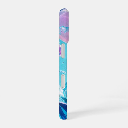 Sparkling Crystal Hearts and Bubbles Phone Case iPhone 16 Hülle (Rechte Seite)