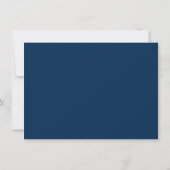 Sparkling Dahlia | Navy Blue Silver Gray Wedding Einladung (Rückseite)