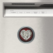 Sparkling Diamond Heart Magnet (In Situ (Geschirrspüler))