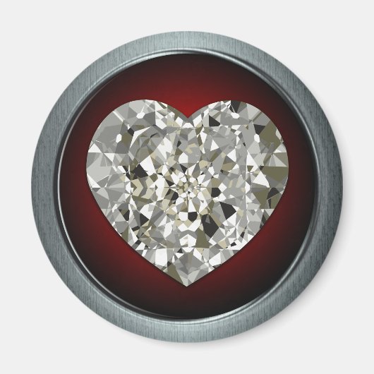 Sparkling Diamond Heart Magnet (Vorne)