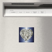 Sparkling Diamond Heart Magnet (In Situ (Geschirrspüler))