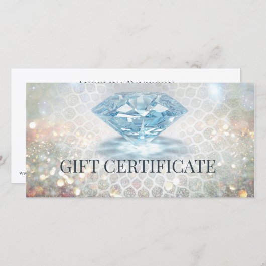 Sparkling Diamond Jewelry Designer Geschenkkarte Dankeskarte (Vorne/Hinten)