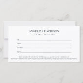 Sparkling Diamond Jewelry Designer Geschenkkarte Dankeskarte (Rückseite)