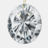 Sparkling Diamond Textur April Birthstone Keramikornament (Links)