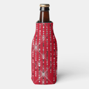 Sparkling Diamonds auf Red Can Cooler Flaschenkühler