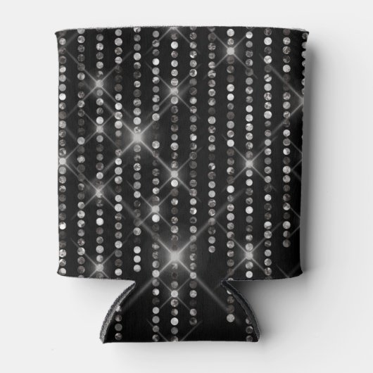 Sparkling Diamonds auf schwarz Dosenkühler (Vorderseite)