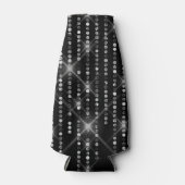 Sparkling Diamonds on Black Flaschenkühler (Vorderseite)