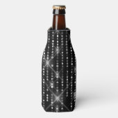 Sparkling Diamonds on Black Flaschenkühler (Flaschenvorderseite)