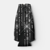 Sparkling Diamonds on Black Flaschenkühler (Rückseite)