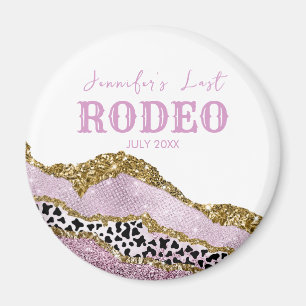Sparkling Disco Cowgirl Bachelorette, vergoldeter Magnet