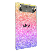 Sparkling elegant gurt Regenbogen bunt niedlich Mini Klemmbrett (Schrägansicht)