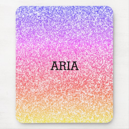 Sparkling elegant gurt Regenbogen bunt niedlich Mousepad (Vorne)