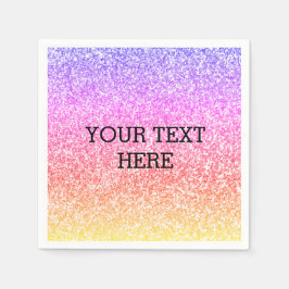 Sparkling eleganter Regenbogen bunt niedlicher Gli Serviette