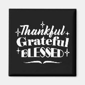 Sparkling Erntedank Quote Holiday Design Magnet (Vorne)