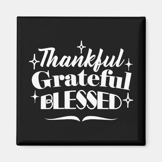 Sparkling Erntedank Quote Holiday Design Magnet (Vorne)