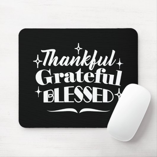 Sparkling Erntedank Quote Holiday Design Mousepad (Mit Mouse)
