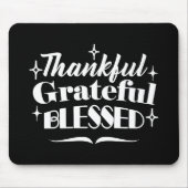 Sparkling Erntedank Quote Holiday Design Mousepad (Vorne)