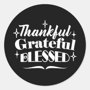 Sparkling Erntedank Quote Holiday Design Runder Aufkleber