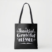 Sparkling Erntedank Quote Holiday Design Tasche (Vorderseite)