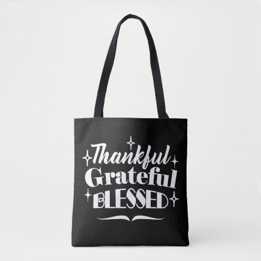 Sparkling Erntedank Quote Holiday Design Tasche (Vorderseite)