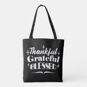 Sparkling Erntedank Quote Holiday Design Tasche (Rückseite)