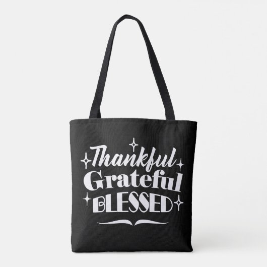 Sparkling Erntedank Quote Holiday Design Tasche (Rückseite)