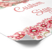 Sparkling Fairy Girl Blush Floral Birthday Custom  Poster (Ecke)