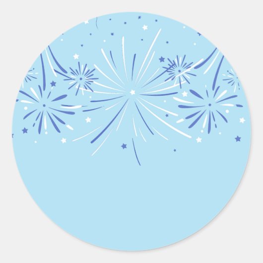 Sparkling Firecracker, 4. Juli Runder Aufkleber (Vorderseite)