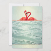 Sparkling Flamingo Junggeselinnen-Abschied Einladu Einladung (Rückseite)