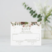 Sparkling Floral Chuppah Canopy Wedding RSVP Karte (Stehend Vorderseite)