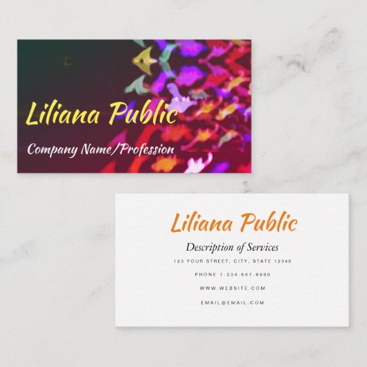 Sparkling Gemusterte Kaleidoskopische Visitenkarte (Vorne/Hinten)