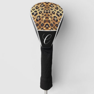 Sparkling Glamour Gold Schwarz Leopard Cheetah Dru Golf Headcover