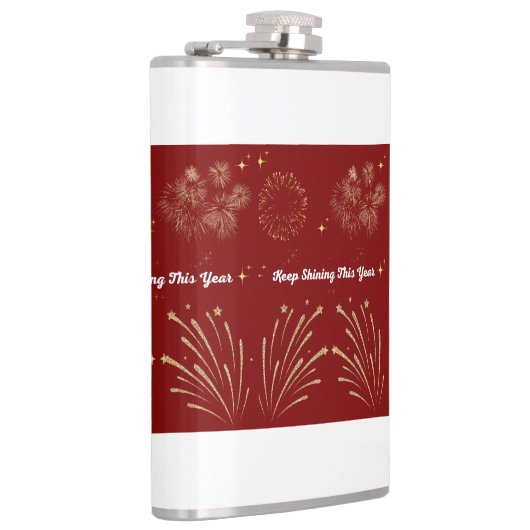 "Sparkling Glitter Style – Shiny & Glamorous Desig Flachmann (Rechts)